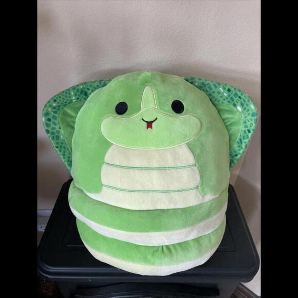 Green Snake SQUISHMALLOW 12" Plush Khaled Kellytoy Stuffed Animal Reptile